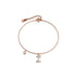 Solid 925 Sterling Silver Initial Crystal Personalised Alphabet Letter Bracelet Rose Gold Filled